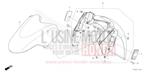 FRONT FENDER NSS350AS de 2025